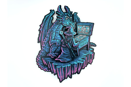 Dragons In Dungeons - Pinball Wizard Woodcut Wall Art